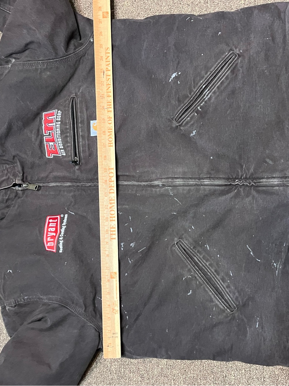 Carhartt coat Sierra Duck coat sherpa lined American flag patch size XL - Picture 8 of 11